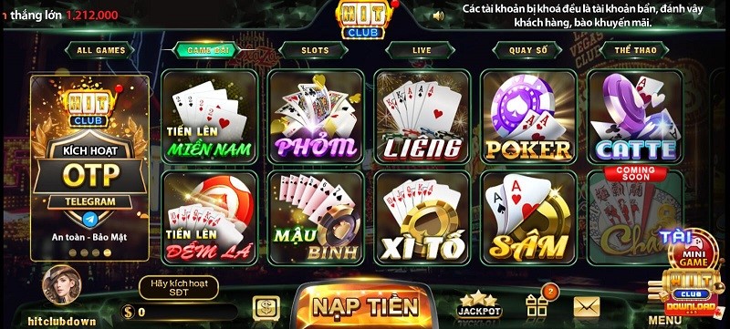 Hit Club – Nền tảng giải trí cung cấp hệ thống game bài đẳng cấp nhất