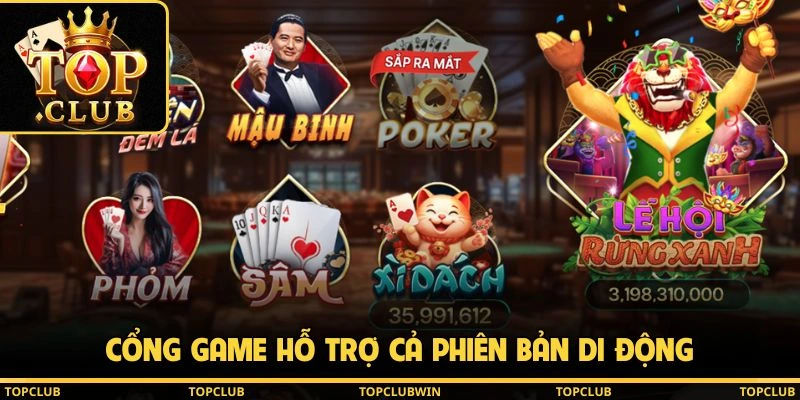 sảnh game bài đẳng cấp topclub - Không gian giải trí top club