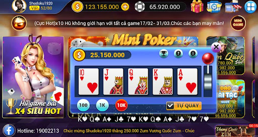 Mẹo chơi mini poker trúng lớn
