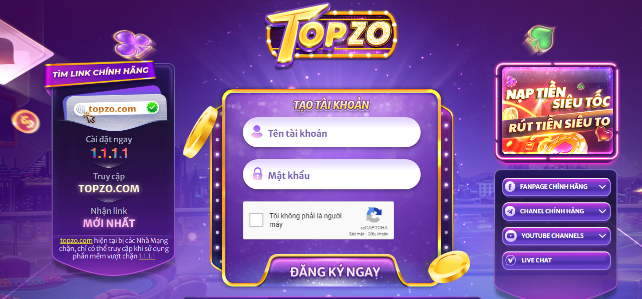 Topzo – Cổng game bài ấn tượng, uy tín nhất năm 2024